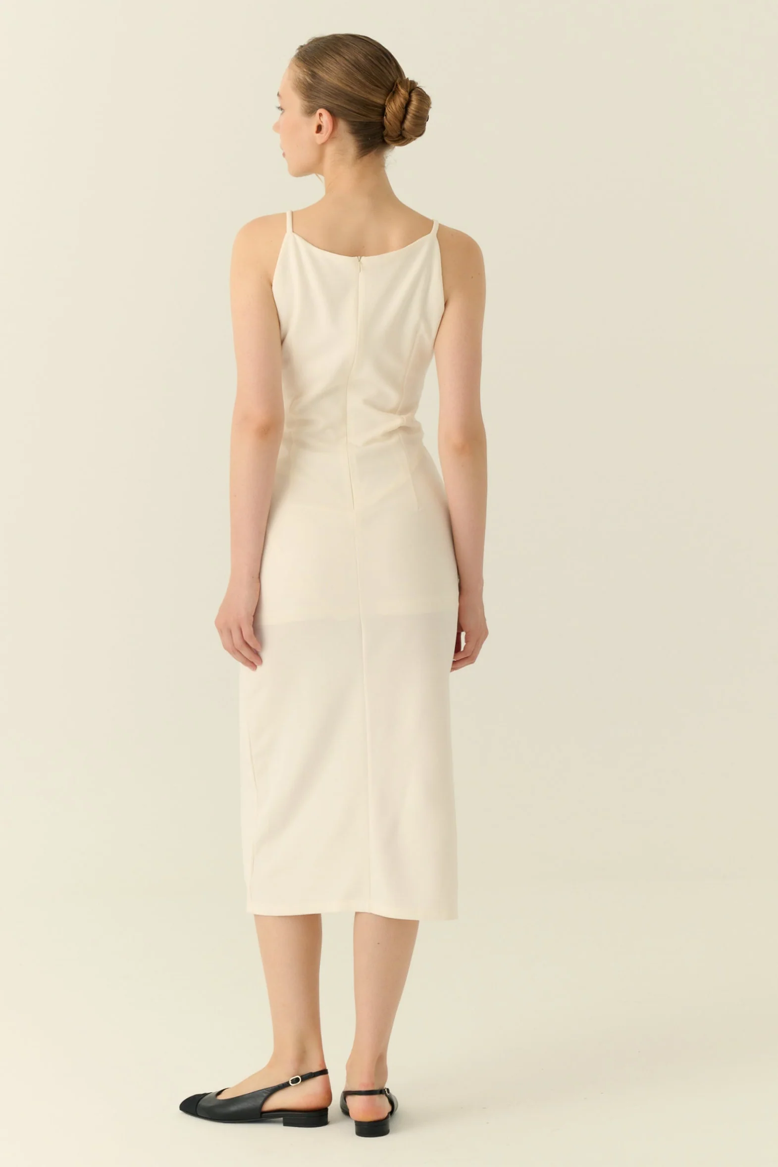 Café de minuit midi dress in white