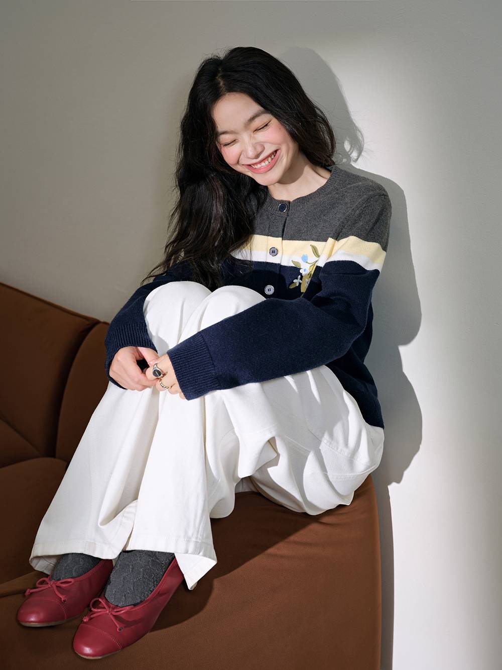 Embroidered Cardigan Sweater