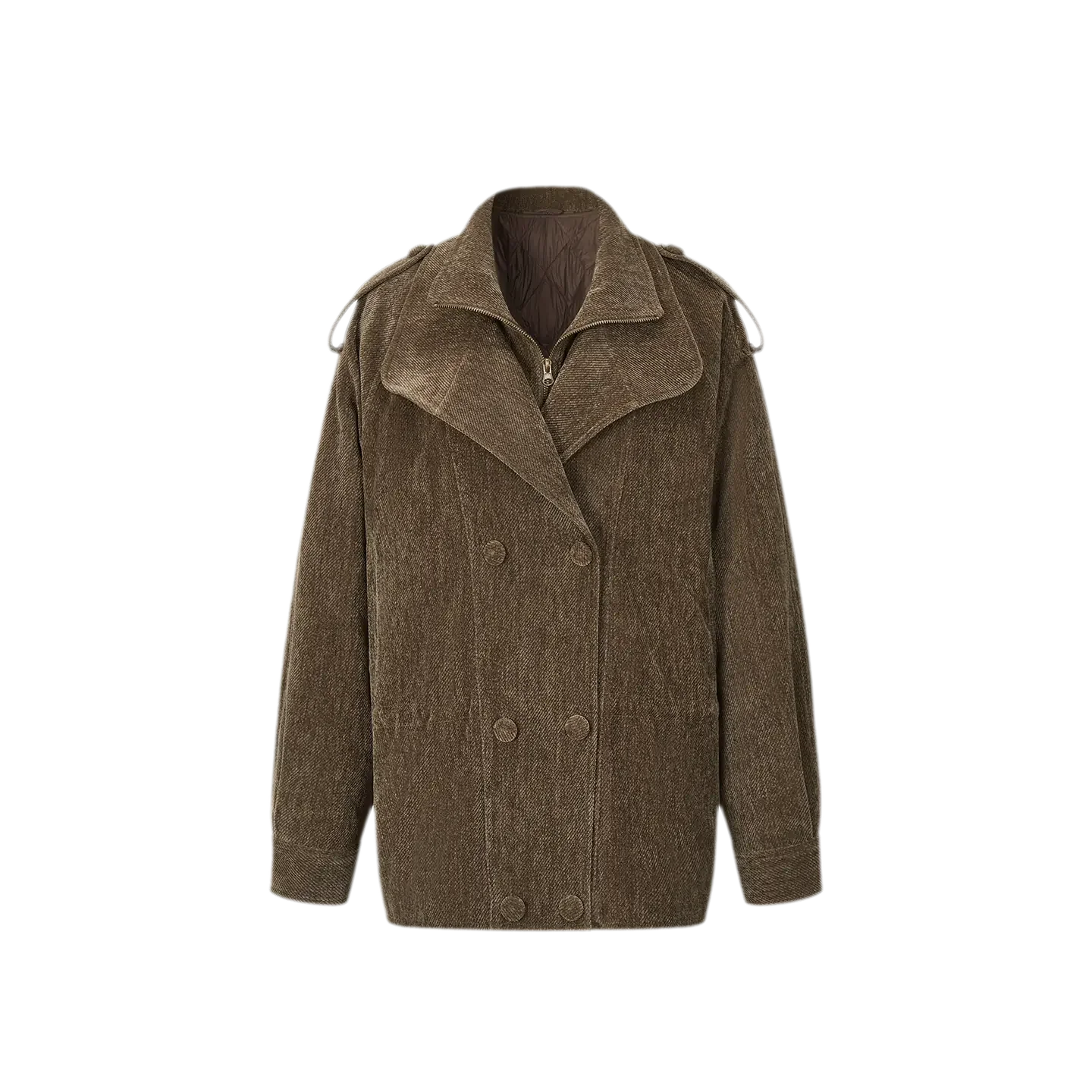 Chenille Cinched Down Jacket