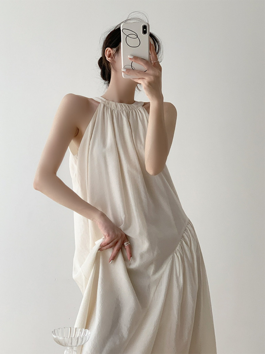 Xandya Halter Neck Ruffle Dress