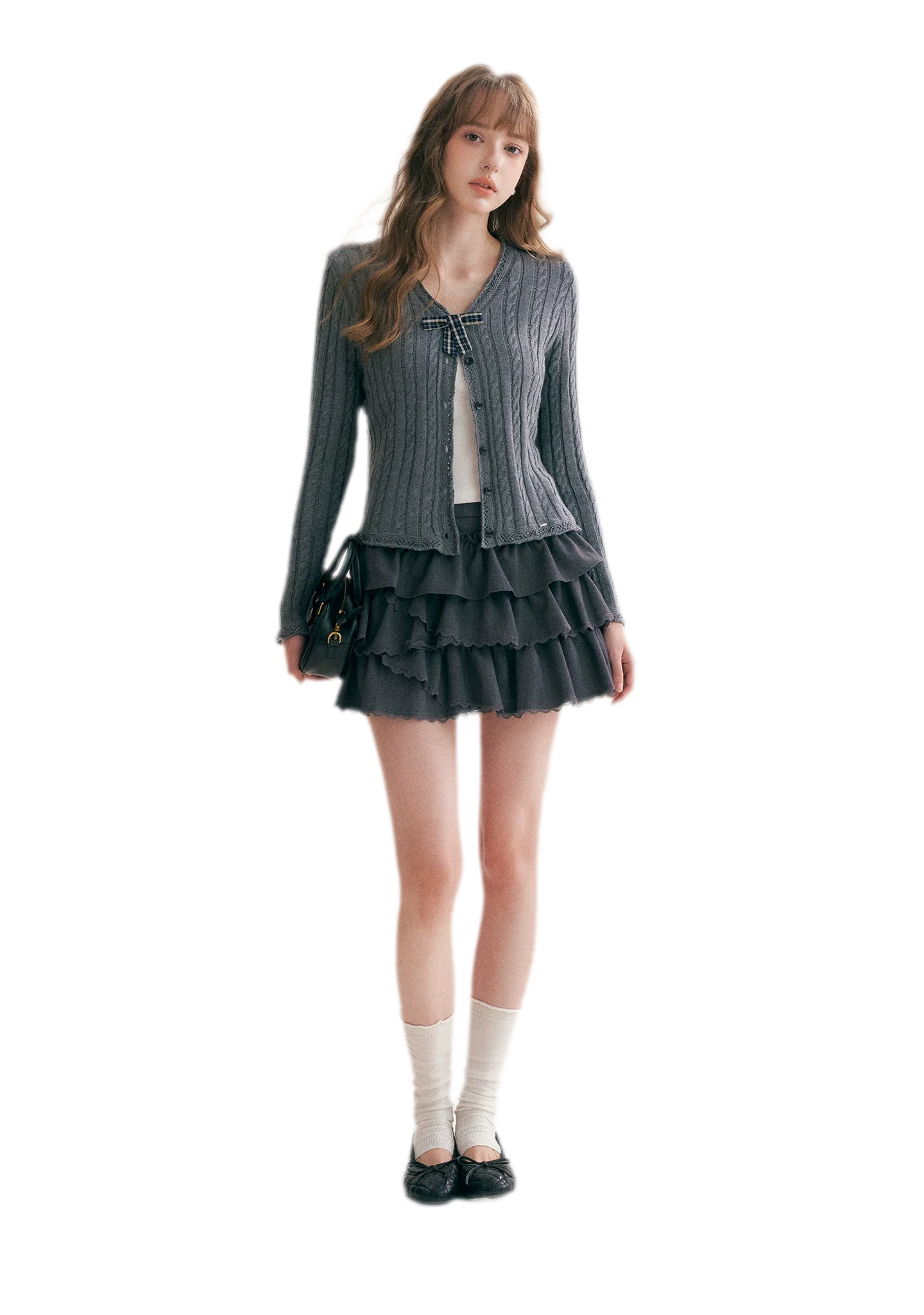 Layered Ruffle A-Line Skirt
