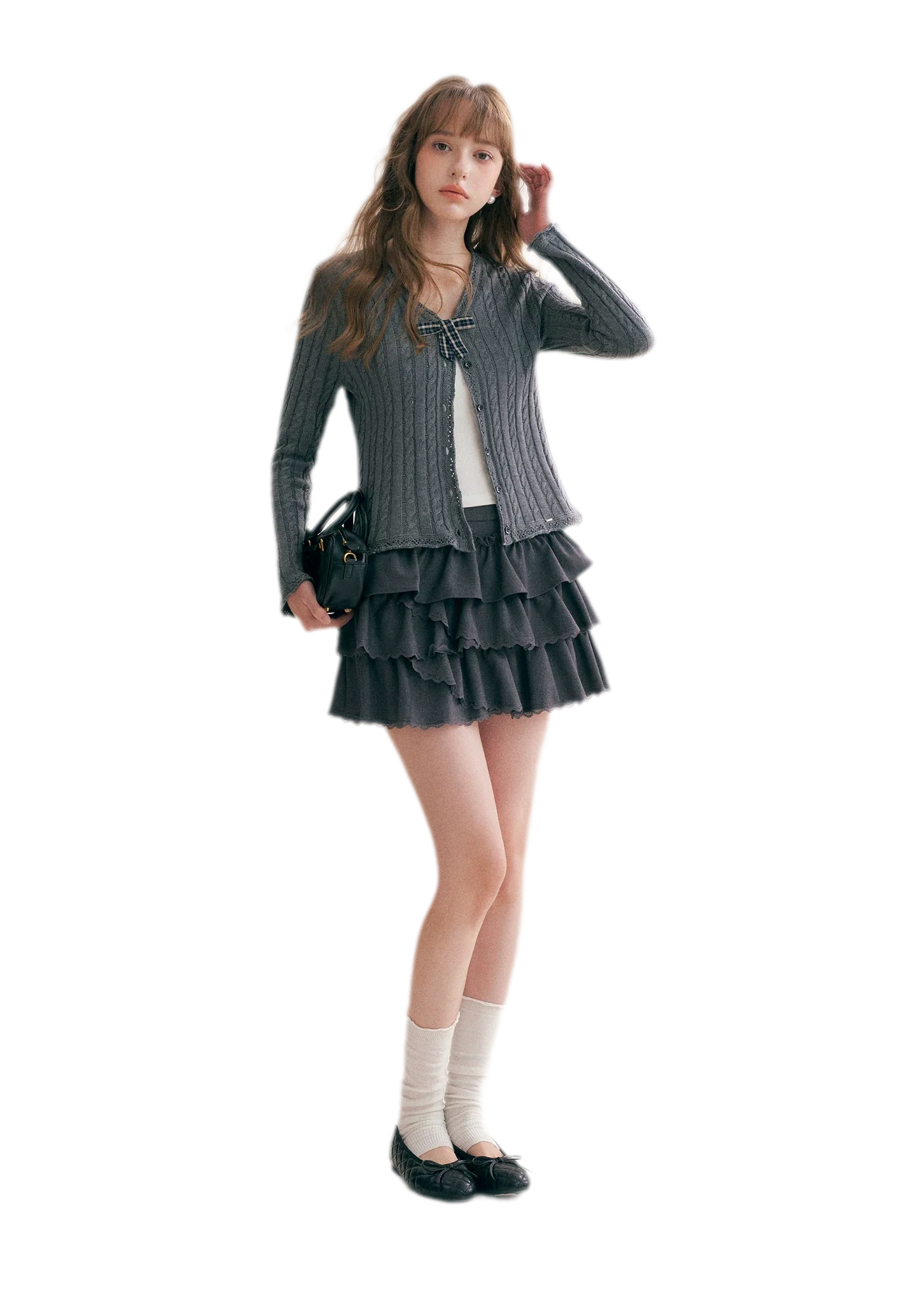 Layered Ruffle A-Line Skirt
