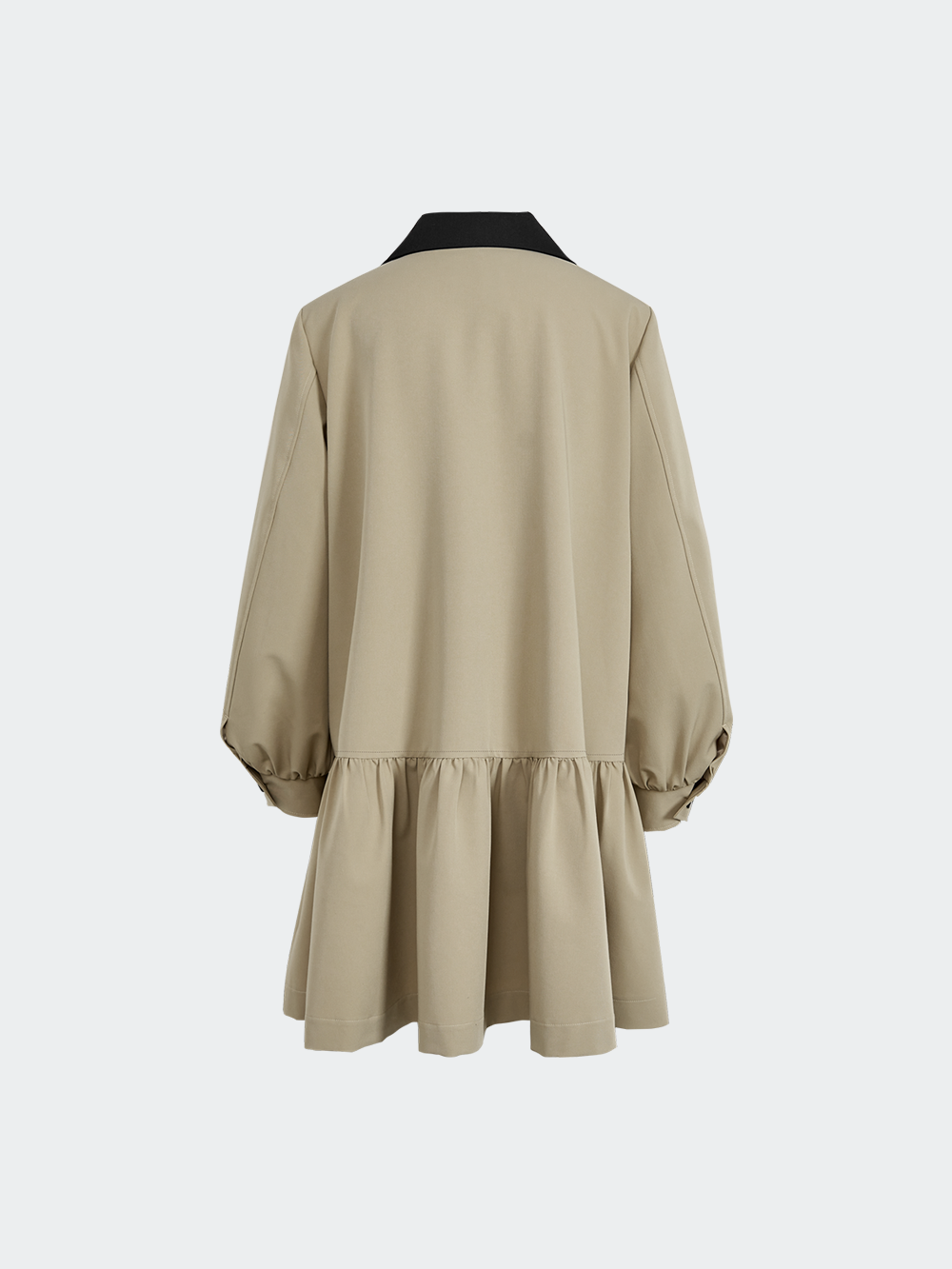 Ruffled Hem Coat