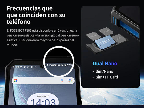 Celular Fossibot F105 Pro Dual Sim 64 Gb 4 Gb Ram 10300 Mah