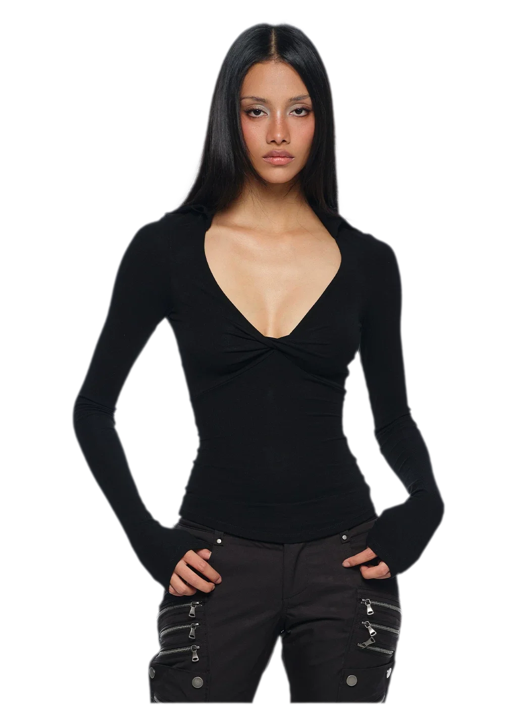 Twisted Knot Slim-Fit Top