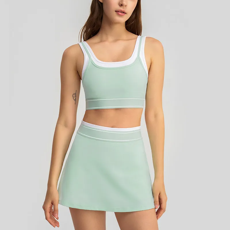 New Fake Two-Piece Tennis Skirt Yoga Suit QY6531