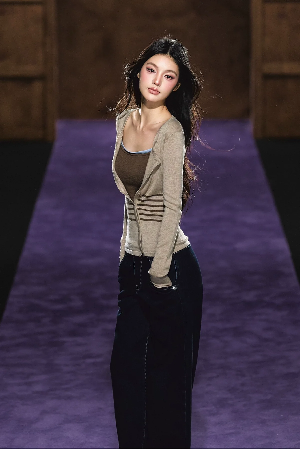 Soft Touch Two-in-One Knit Base Cardigan