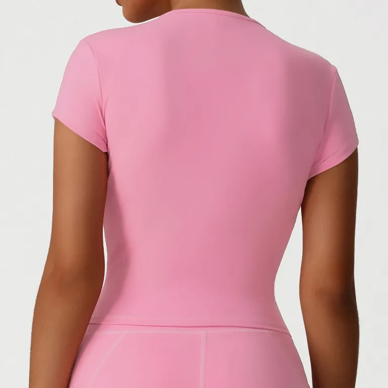 Tops Round Neck Short Sleeve Yoga Clothes