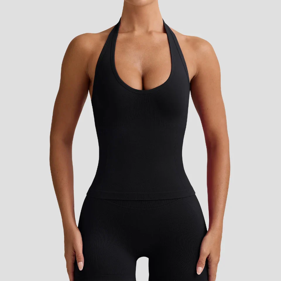Seamless Halter Yoga Fitness Tank Top