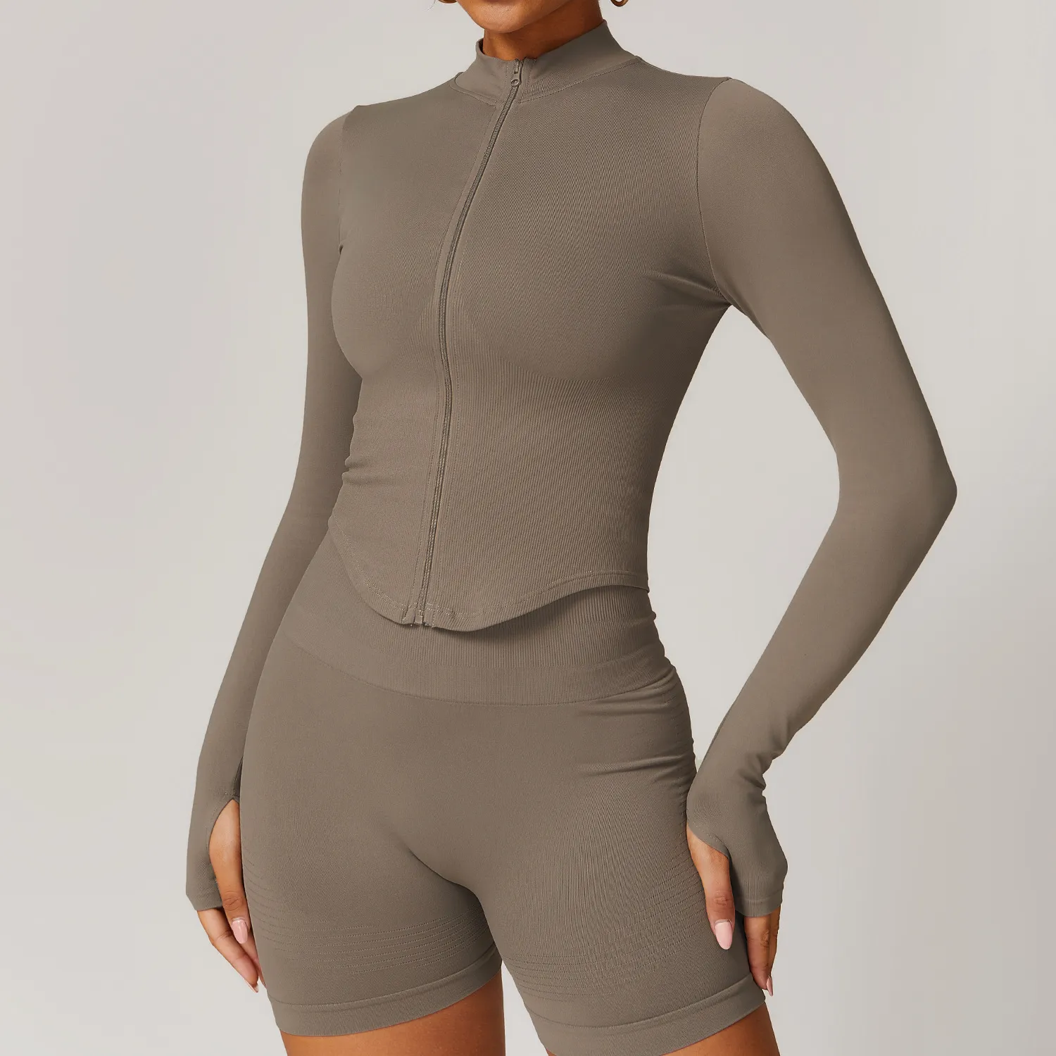 Long Sleeve Zipper Top