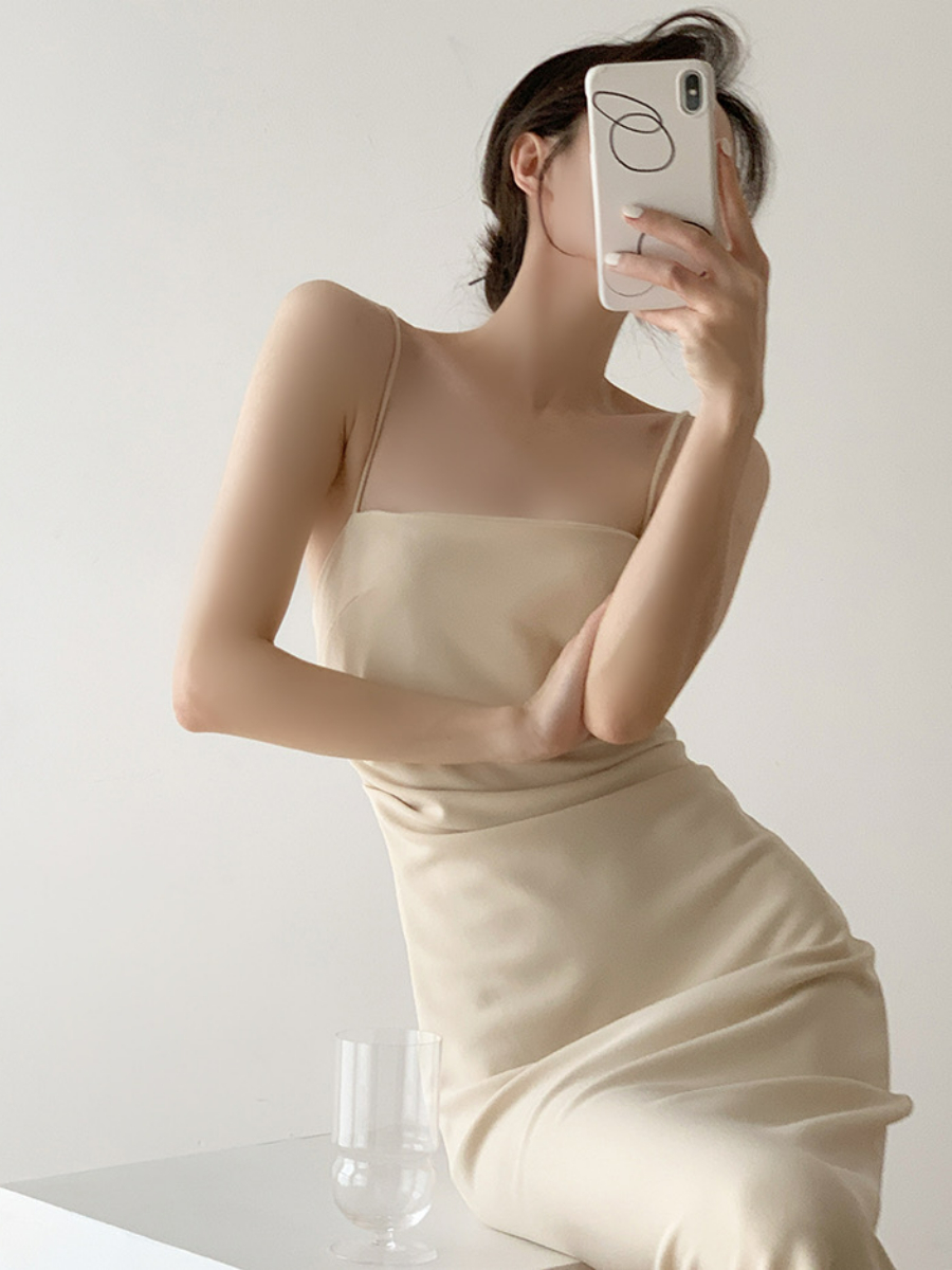 Xona Side Ruched Cami Dress