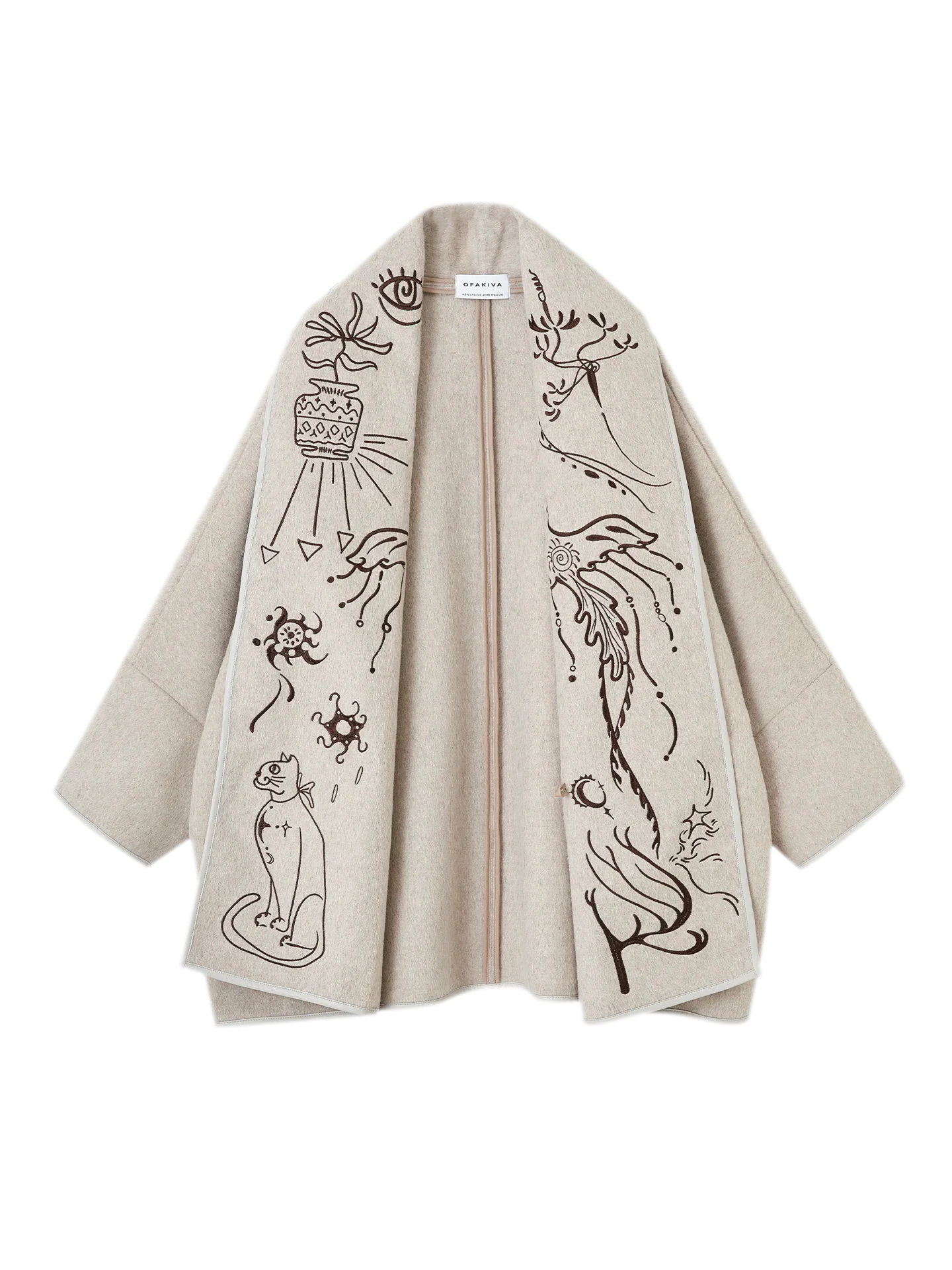 Heavy Embroidered Double-Sided Coat