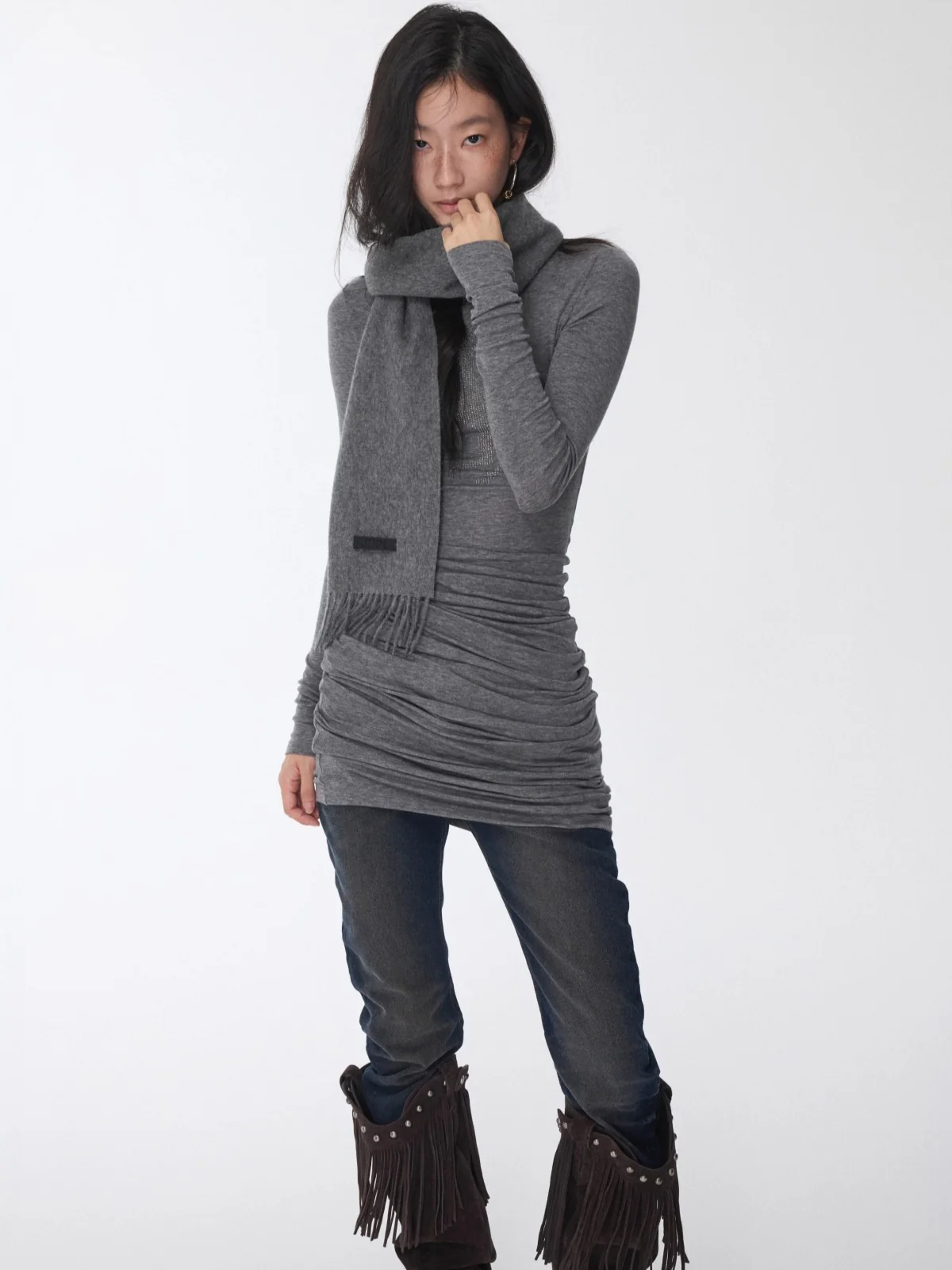 Crystal-Embellished Turtleneck