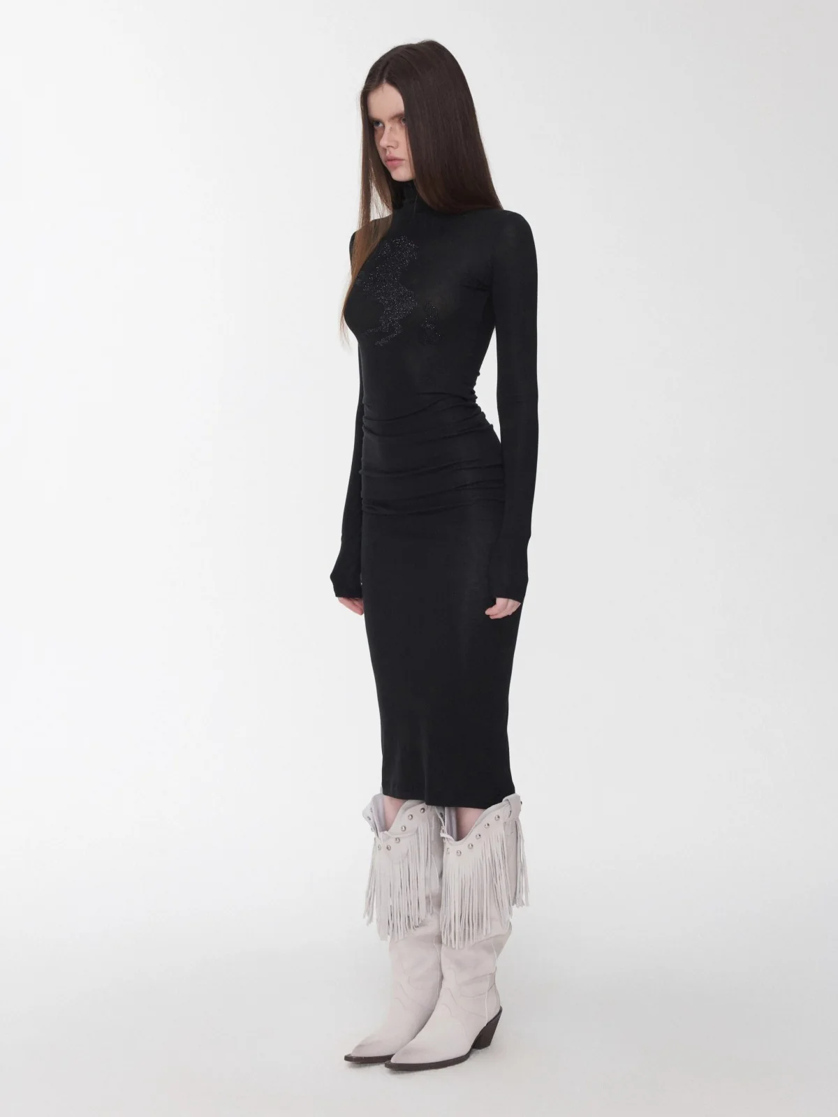 Crystal-Embellished Turtleneck
