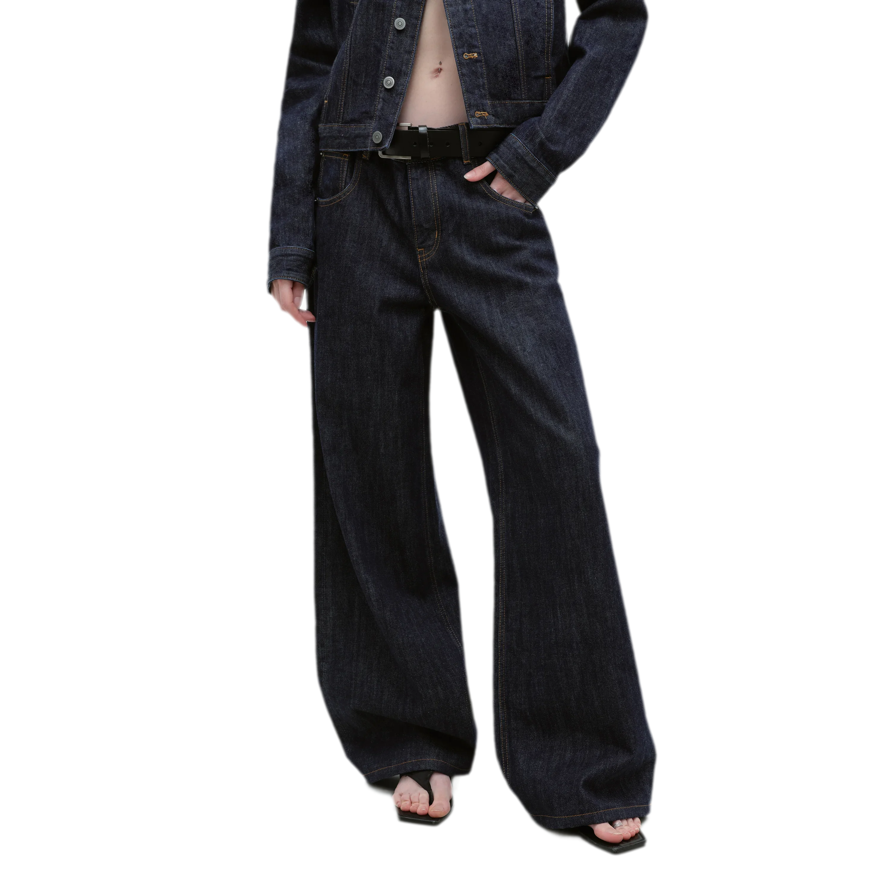 Redline Cropped Raw Denim Jacket