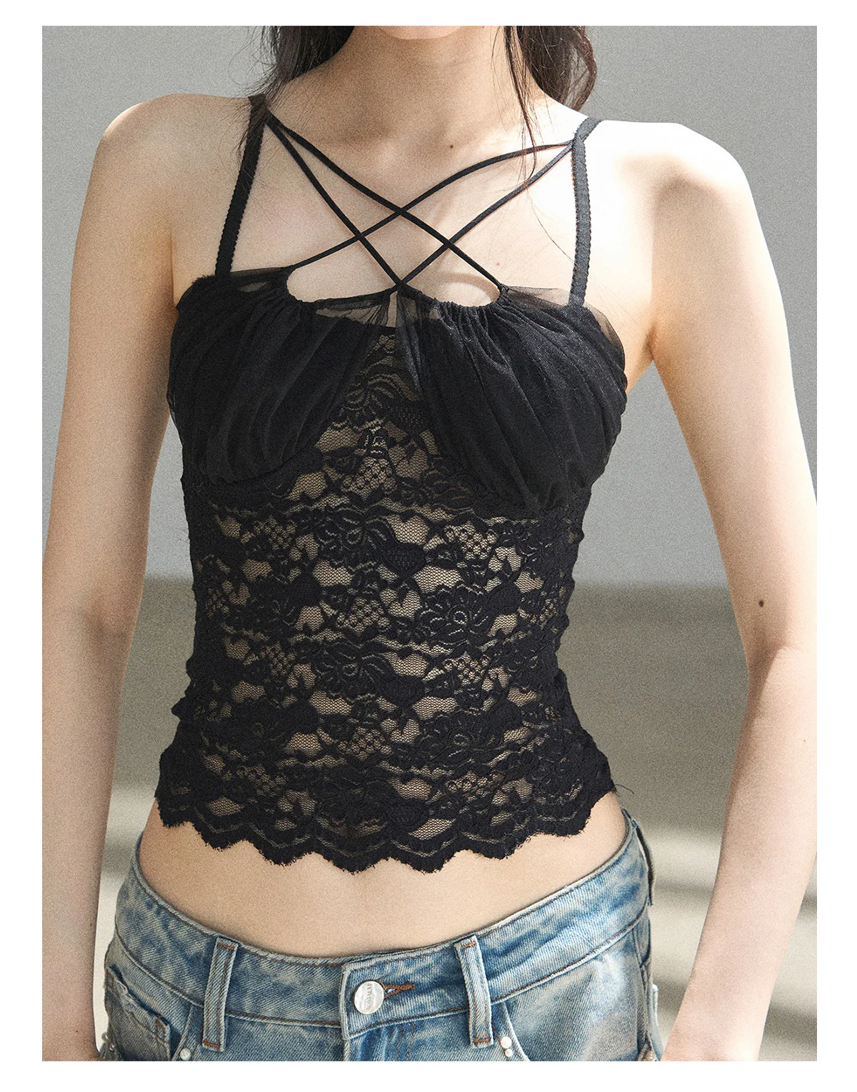 The Coquette Lace Sheer Cami
