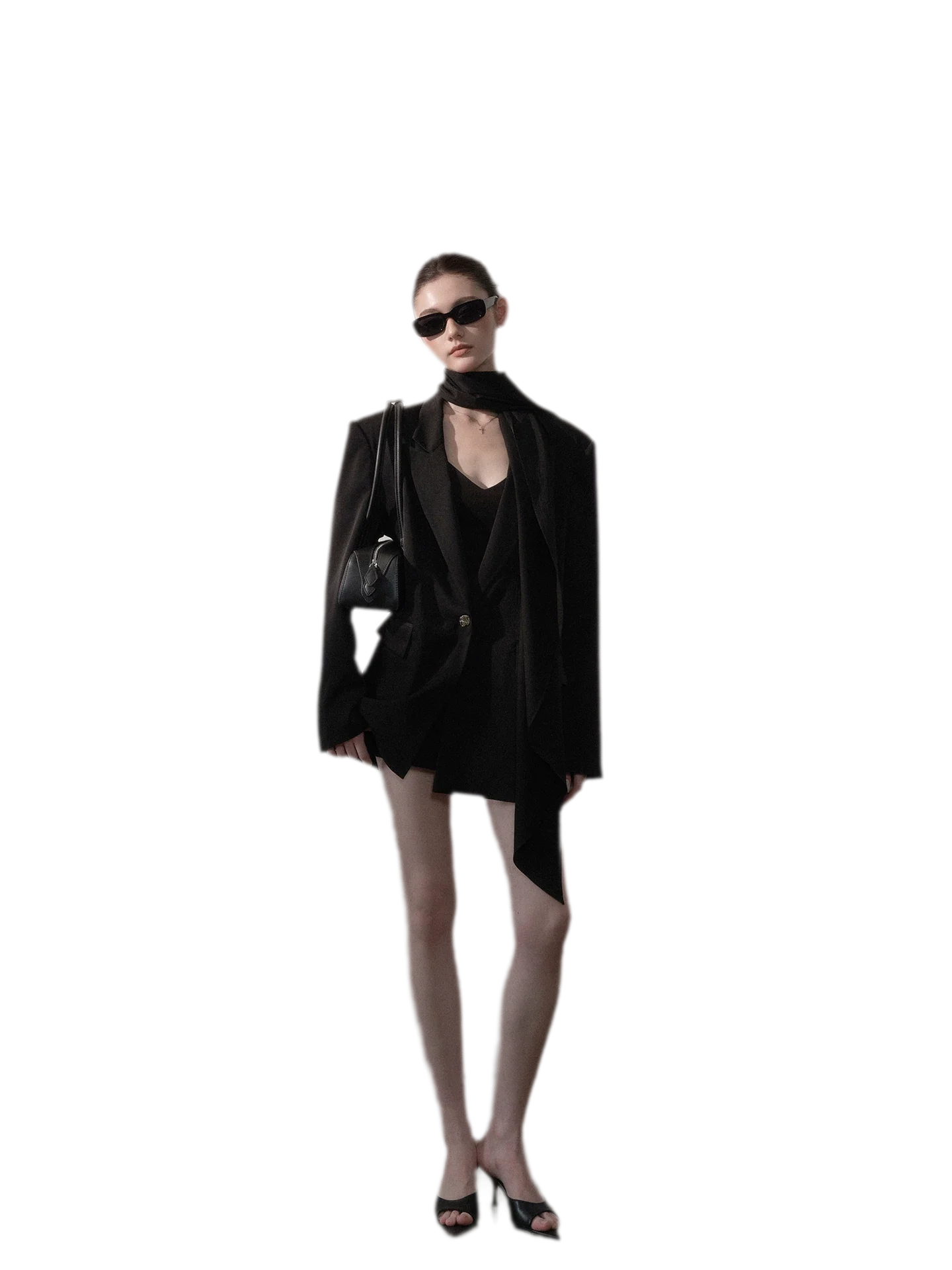 Satin Sash Relaxed Blazer