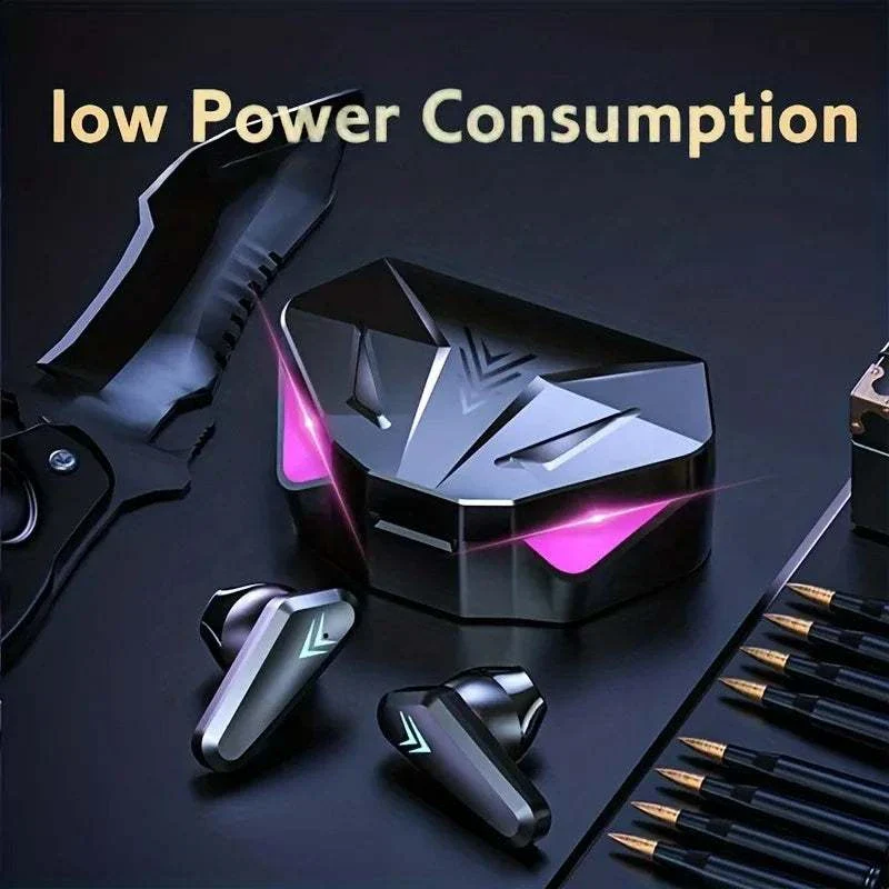 TWS Wireless Bluetooth Headset LED Display Gamer Earbuds with Mic Wireless Headphones Noise Cancelling Bluetooth Earphones X15