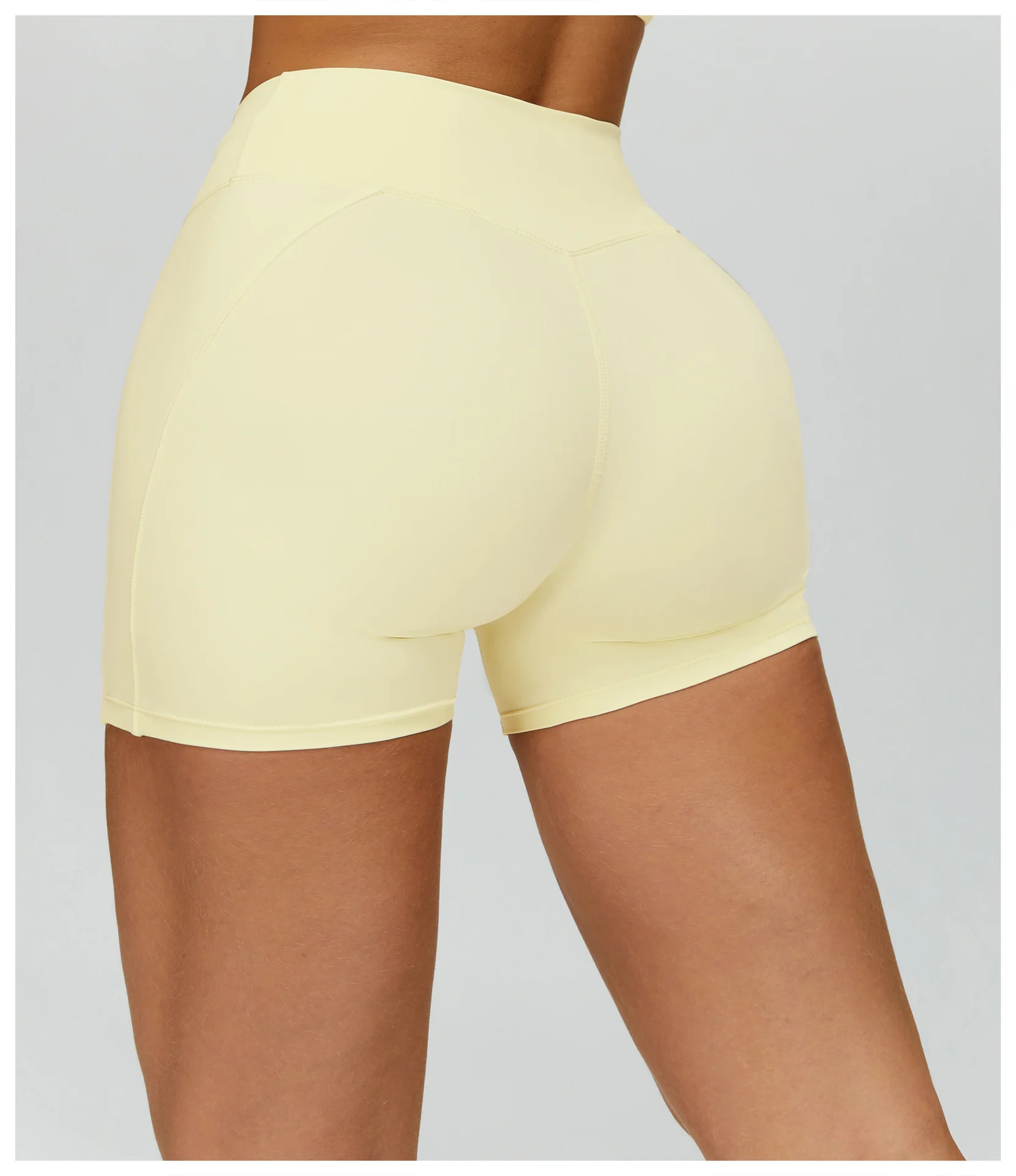 Twisted High Waist Yoga Shorts