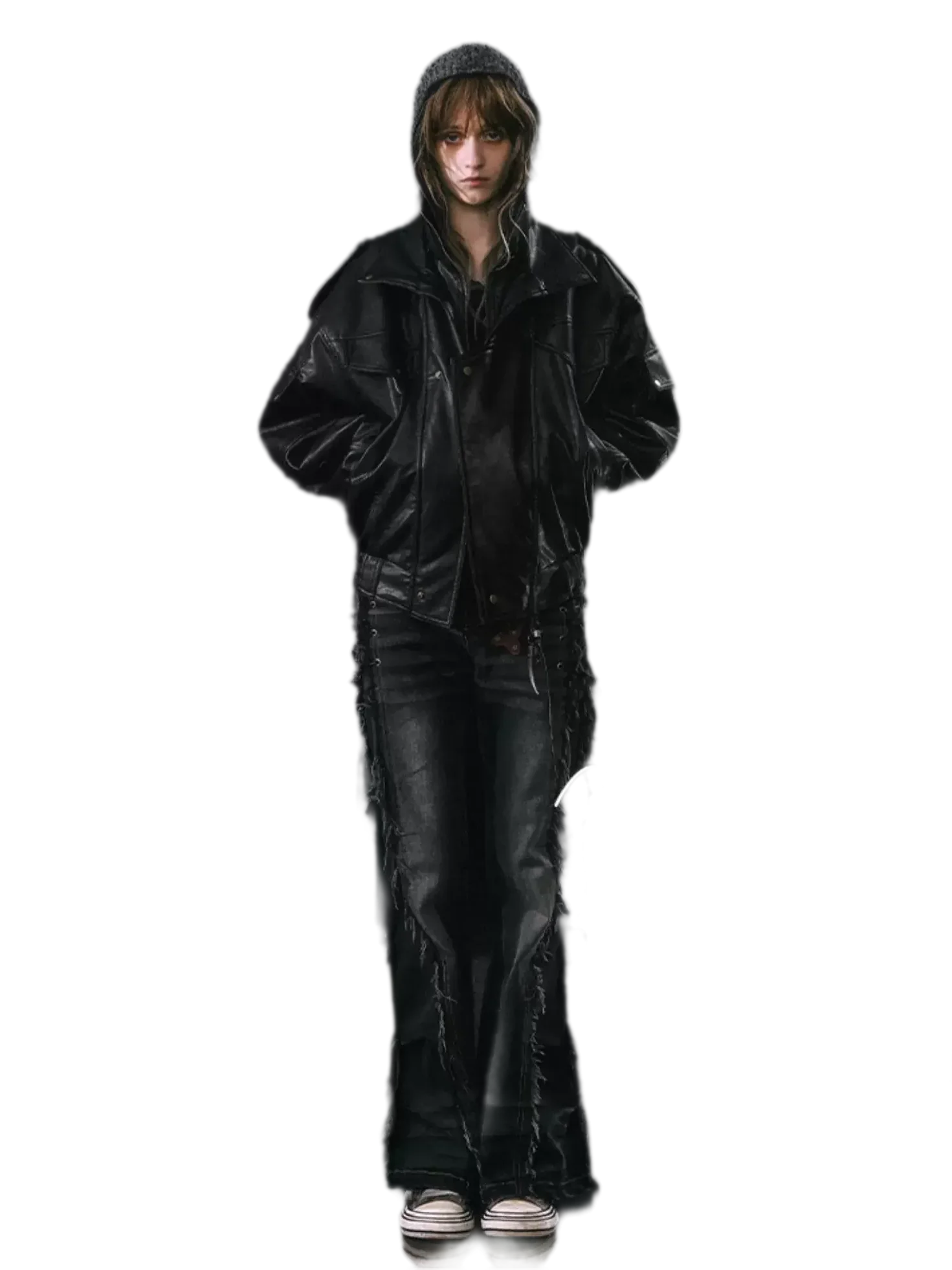 Detachable Fur Collar Flight Jacket