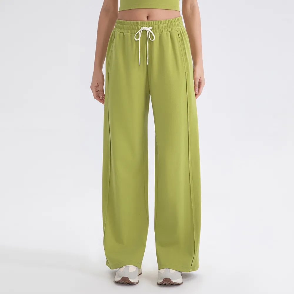 Drawstring Straight Leisure Sweat Pants YEL52316