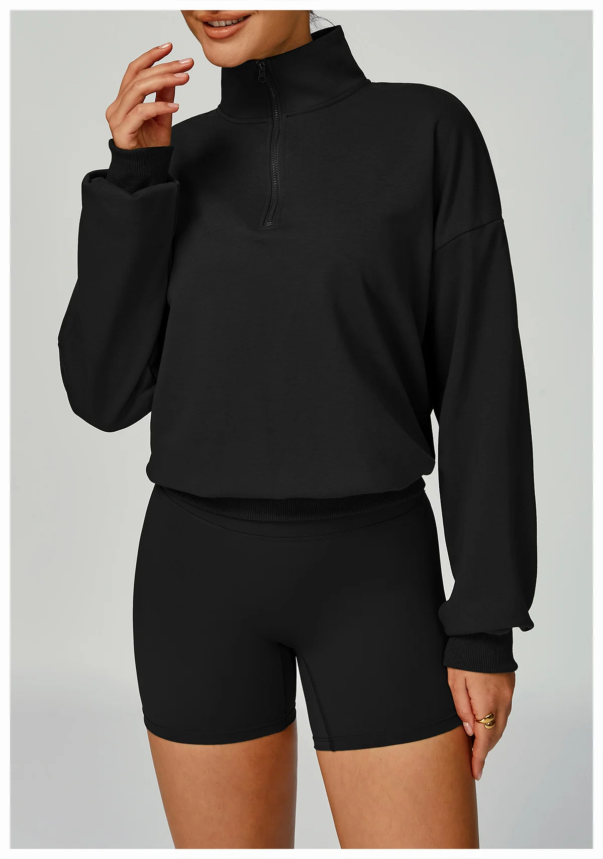 Women's Fall Winter Half Zip Up Sweatshirt