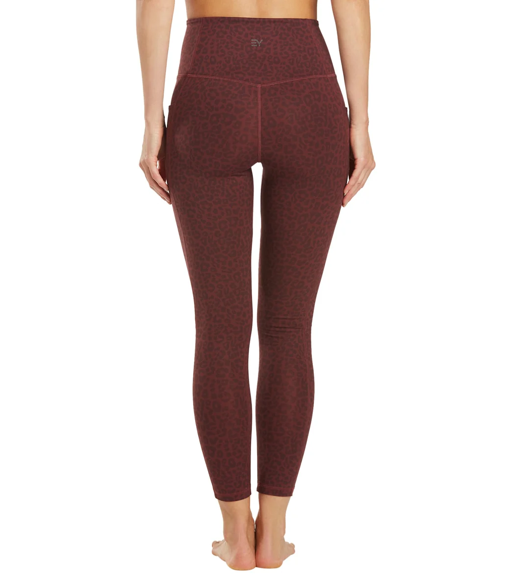 Everyday Yoga Uphold Cheetah High Waisted 7/8 Leggings With Pockets 25