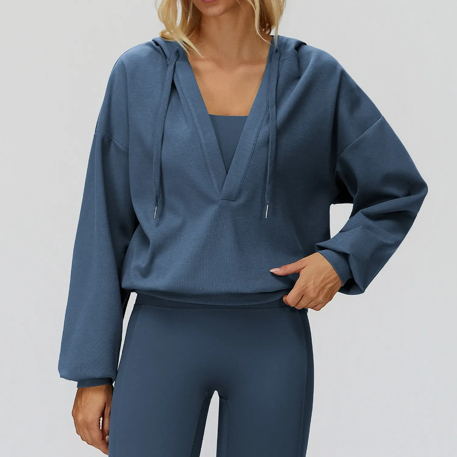New Large Deep V Shaped Hoodie