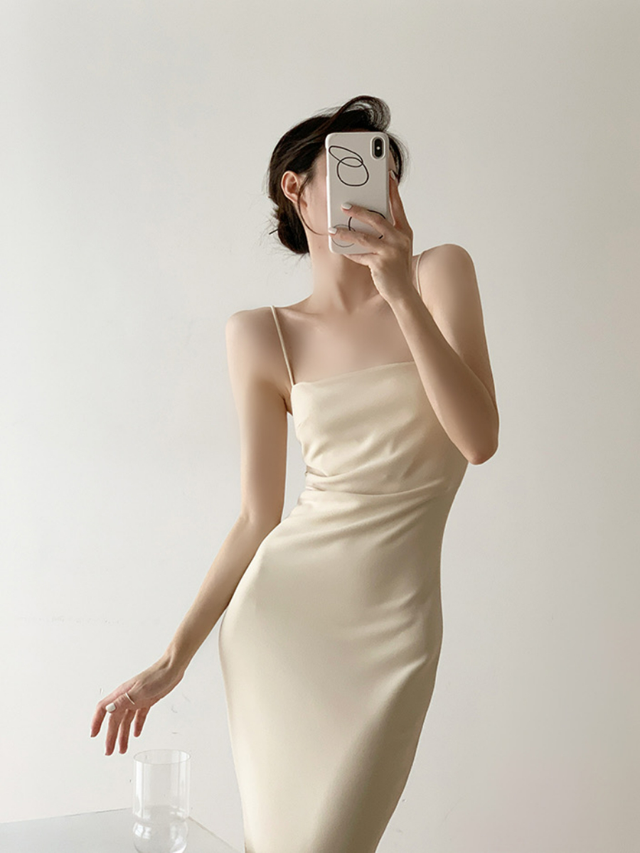 Xona Side Ruched Cami Dress