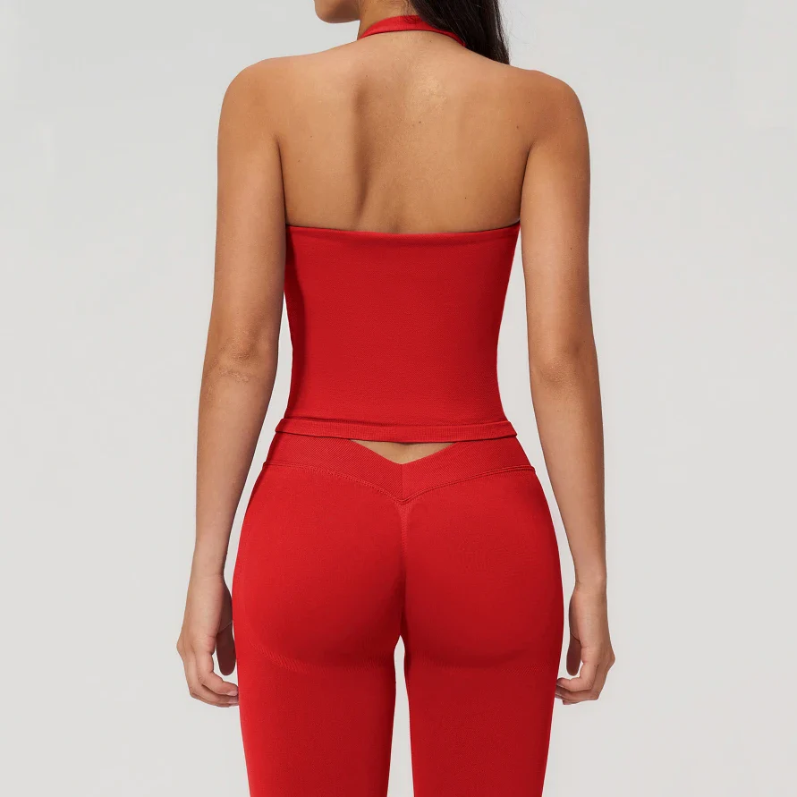 Seamless New Halter-Neck Yoga Tank Top ZC7790