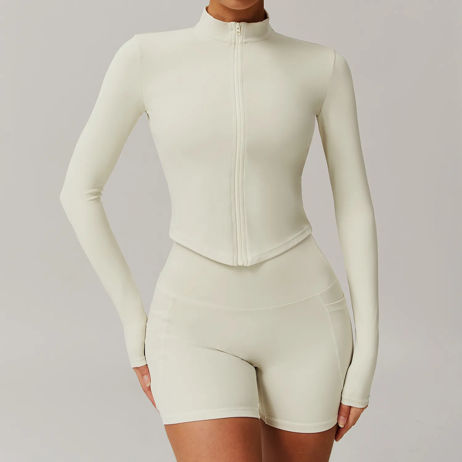 Zip Up Slim Fit Fitness Jacket