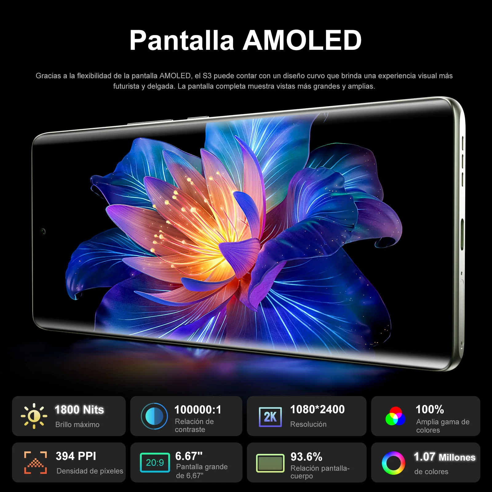 Teléfono inteligente Fossibot S3 Pro