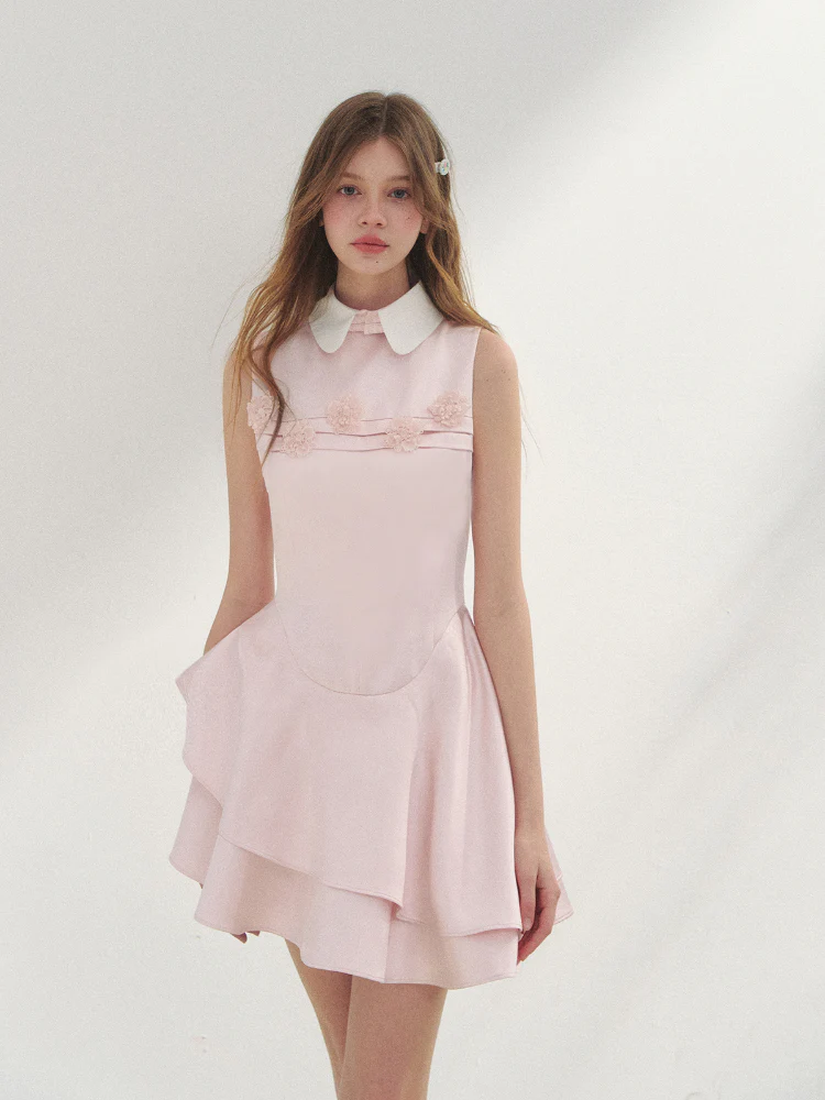Sleeveless Round Neck Princess Bubble Dress