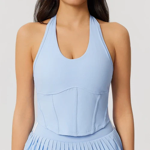 Halter Slim Tummy Control Yoga Fitness Tank Top 
