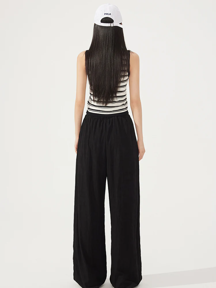 Cool & Breathable Lazy Wide-leg Pants