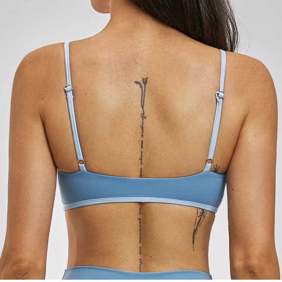 Women's Color Block Spaghetti Strap Yoga Bra
