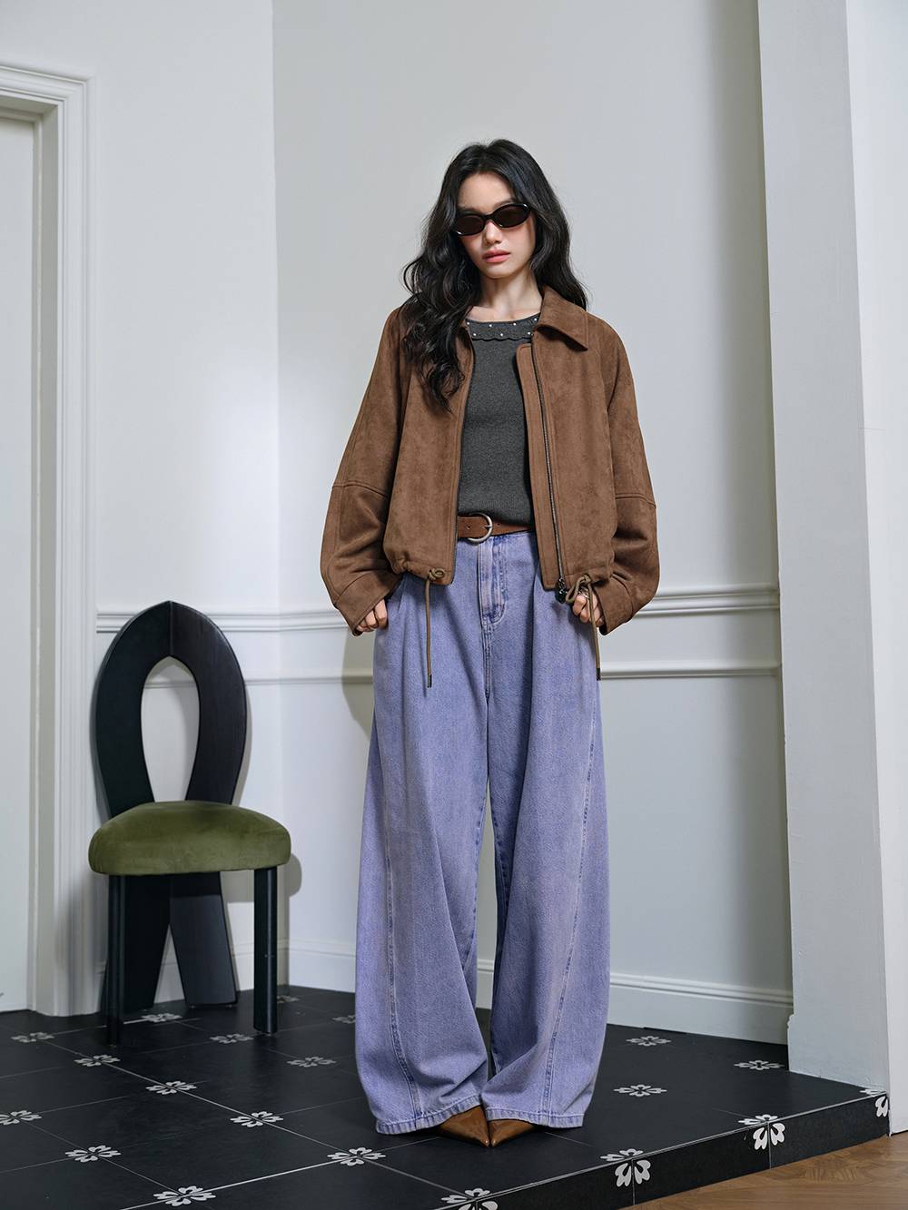 Faux Suede Jacket