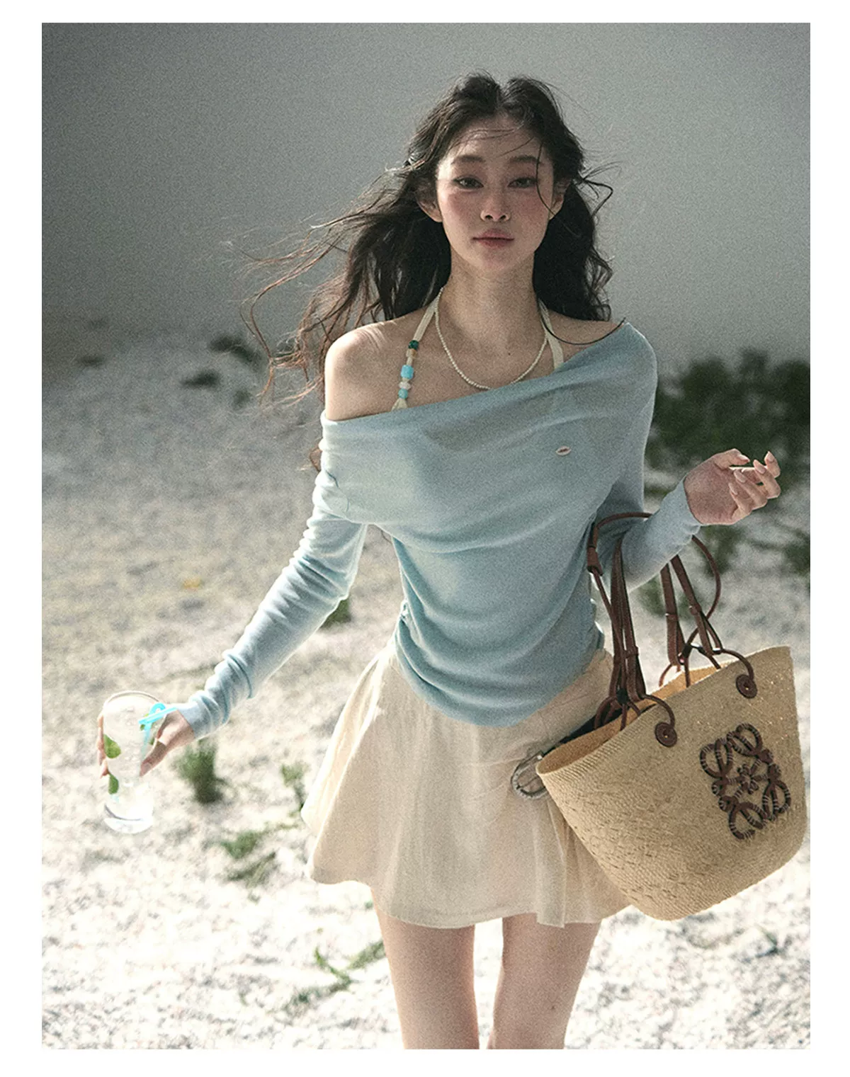 Sugar Frost Off-Shoulder Top