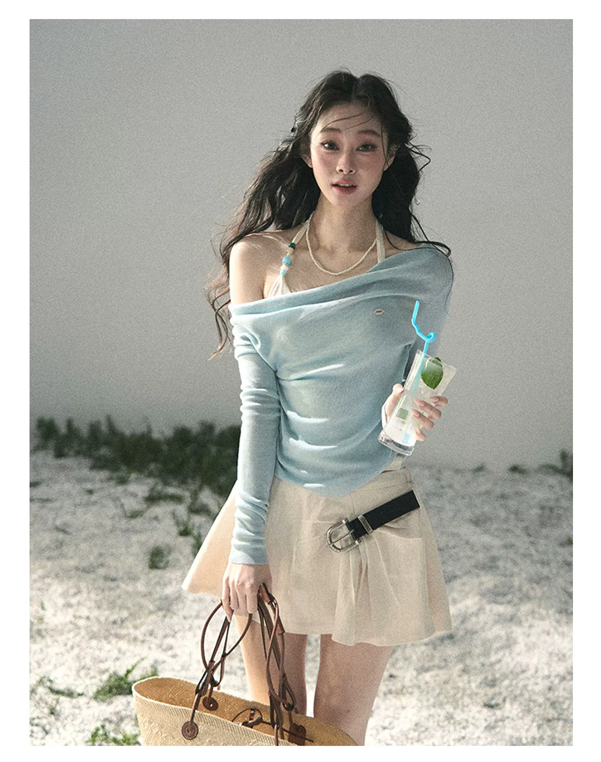 Sugar Frost Off-Shoulder Top