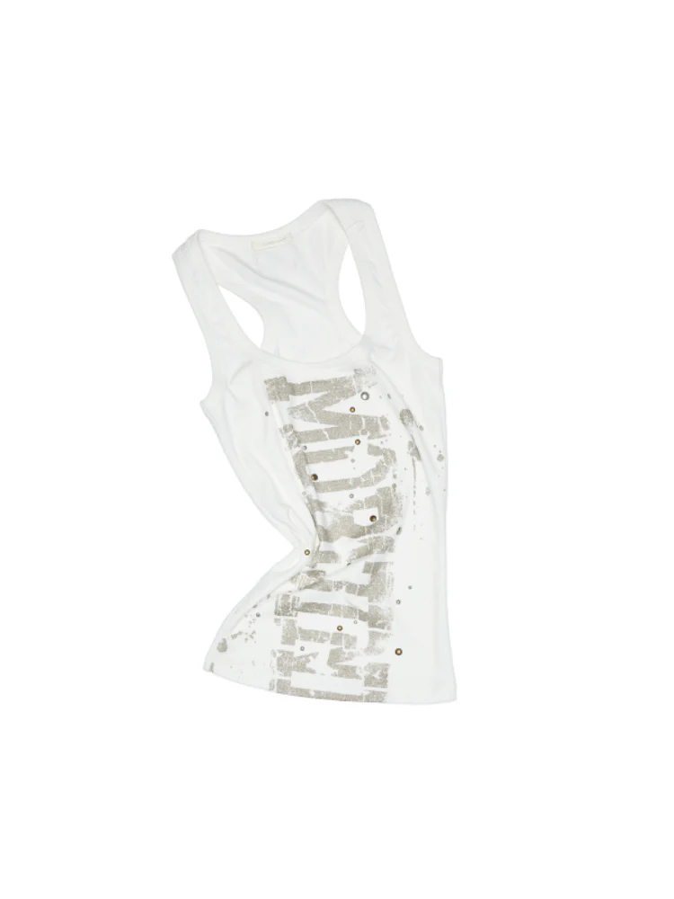 Hot-Stamped Gold & Silver Letter Printed Vest