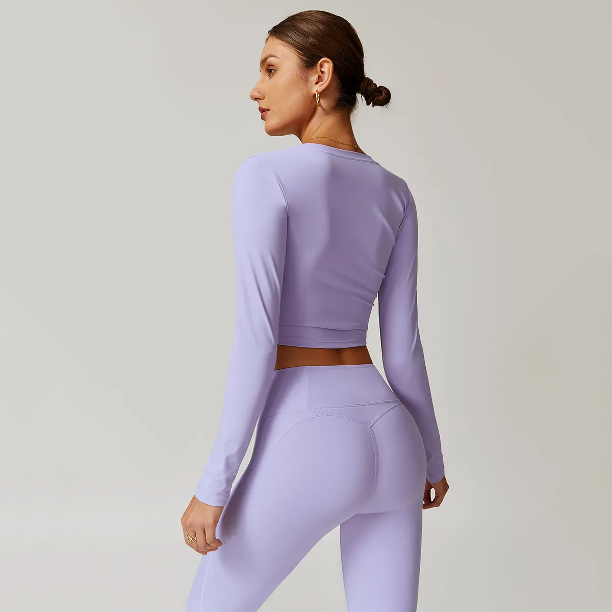 V Neck Long Sleeve Yoga Top