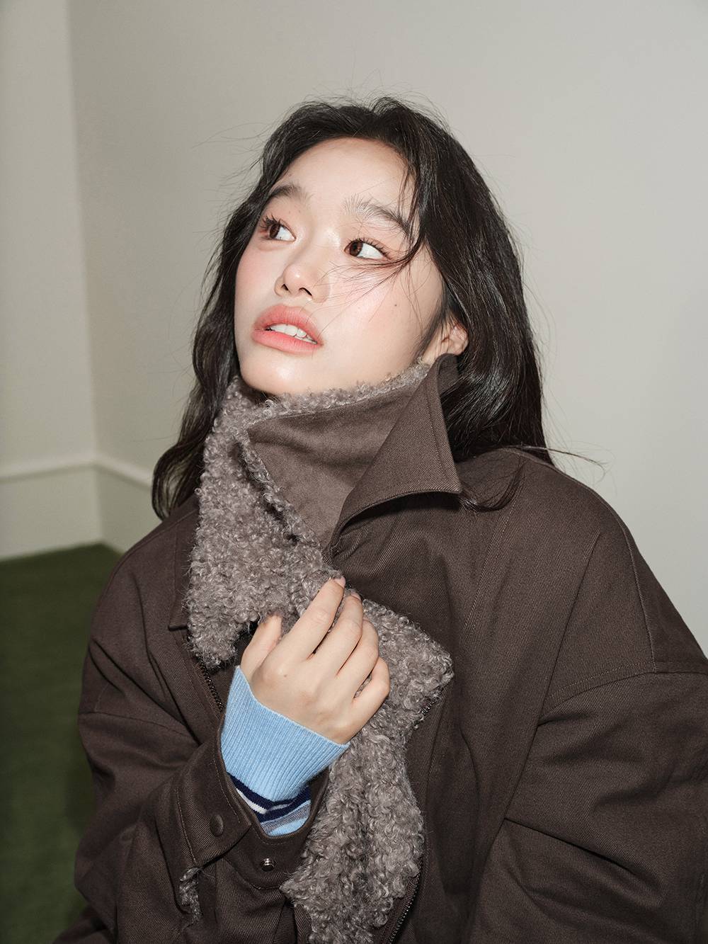 Faux Fur Collar Jacket