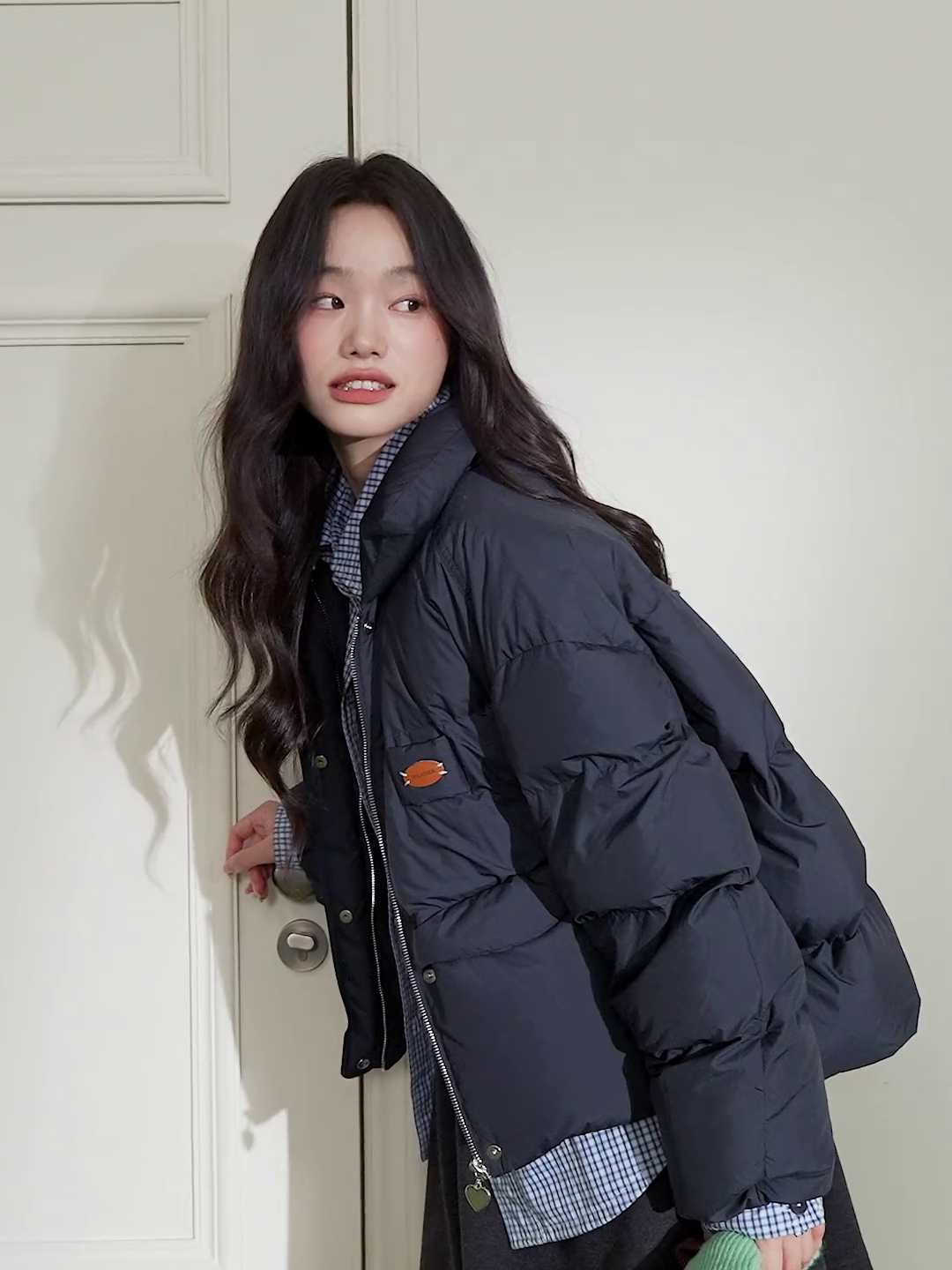 Layered Look Puffer Jacket