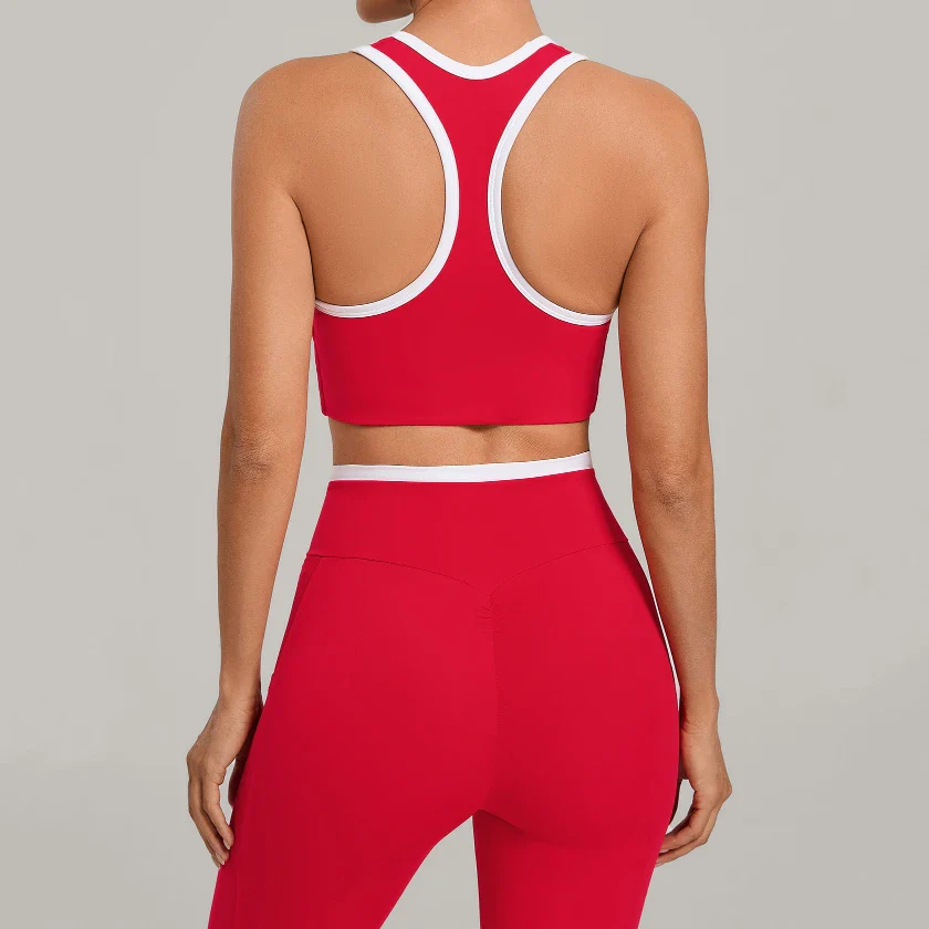 Women's Color Block U-Neck Yoga Tank Top