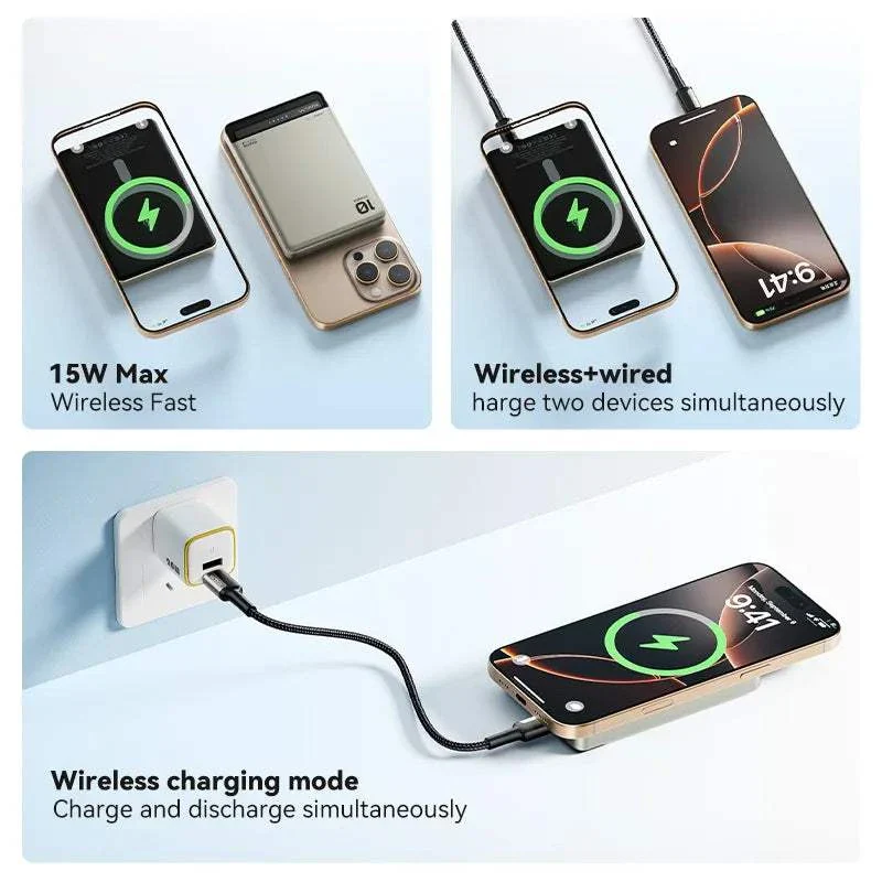 MagStream 10000mAh Magnetic Wireless Fast Charge Power Bank