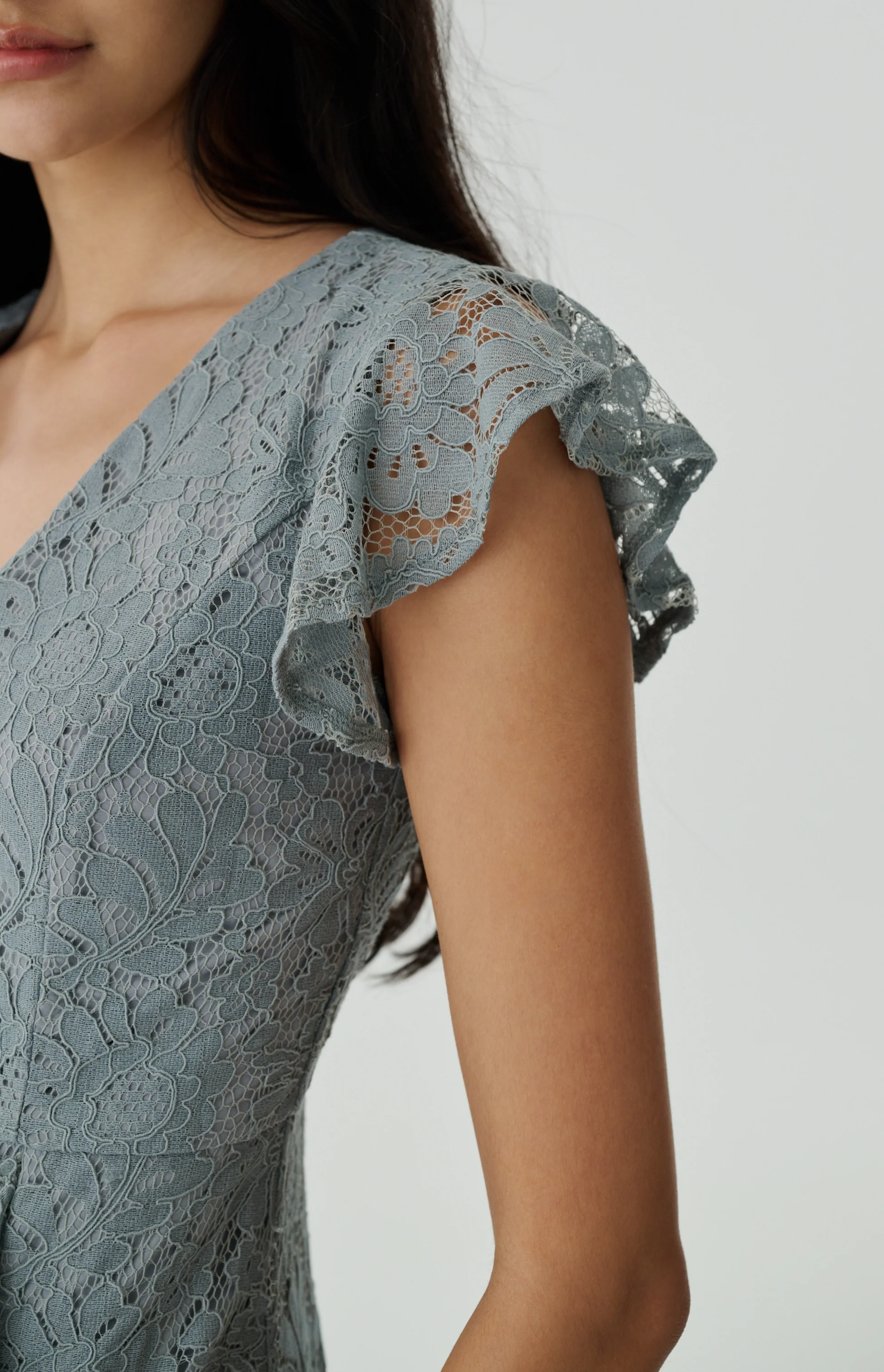 A love letter lace dress in blue