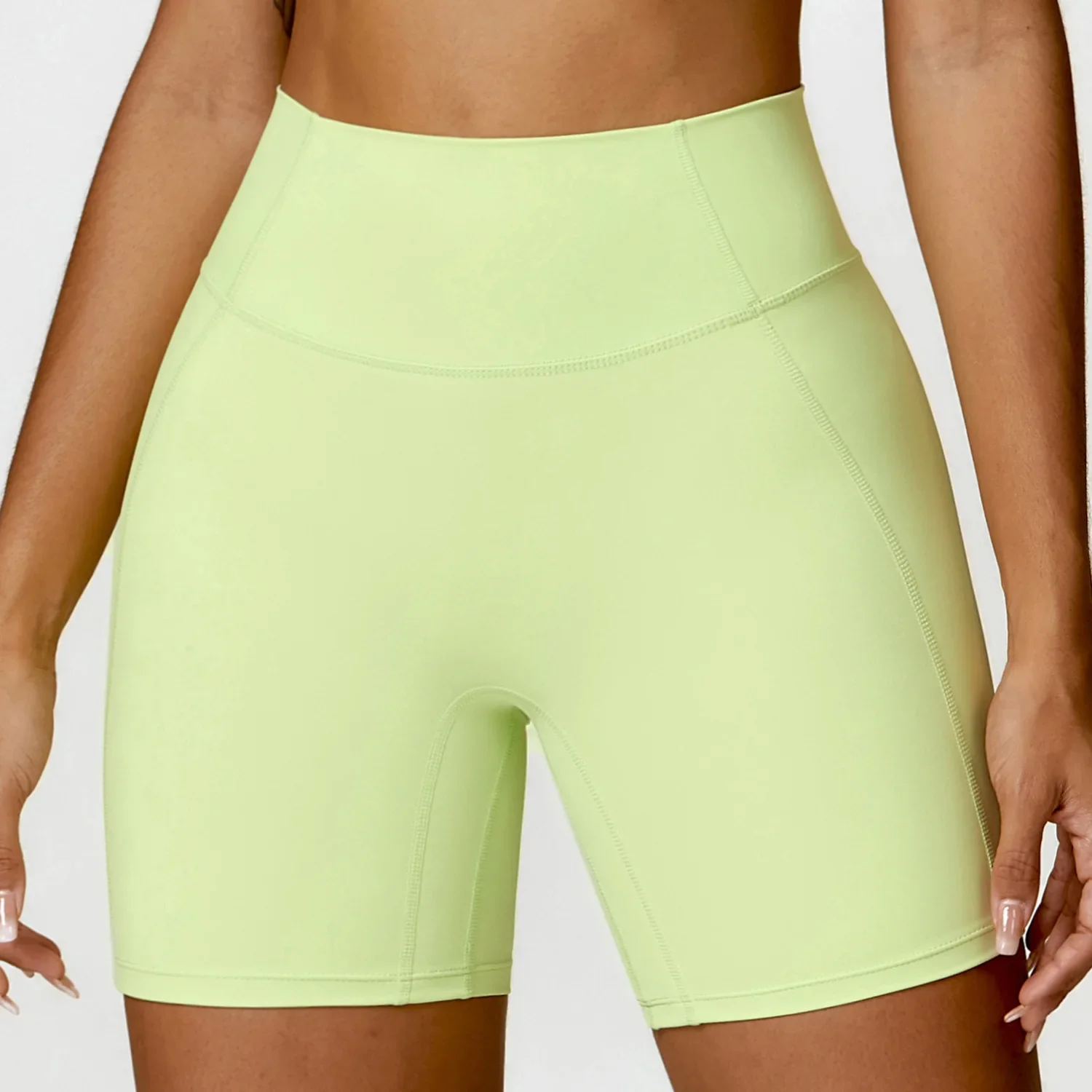 Breathable High Waist Light Weight Training Shorts Nylon
