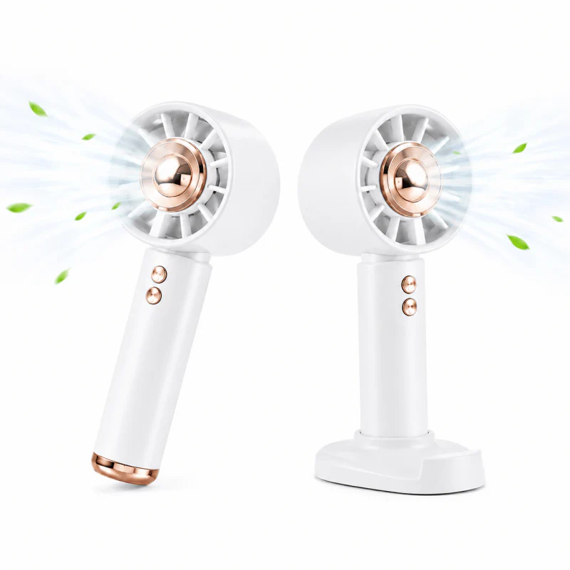 1200mAh Turbo Fan with Phone Holder Base Rechargeable Personal Fan Mini Handheld Fan Pocket Fans