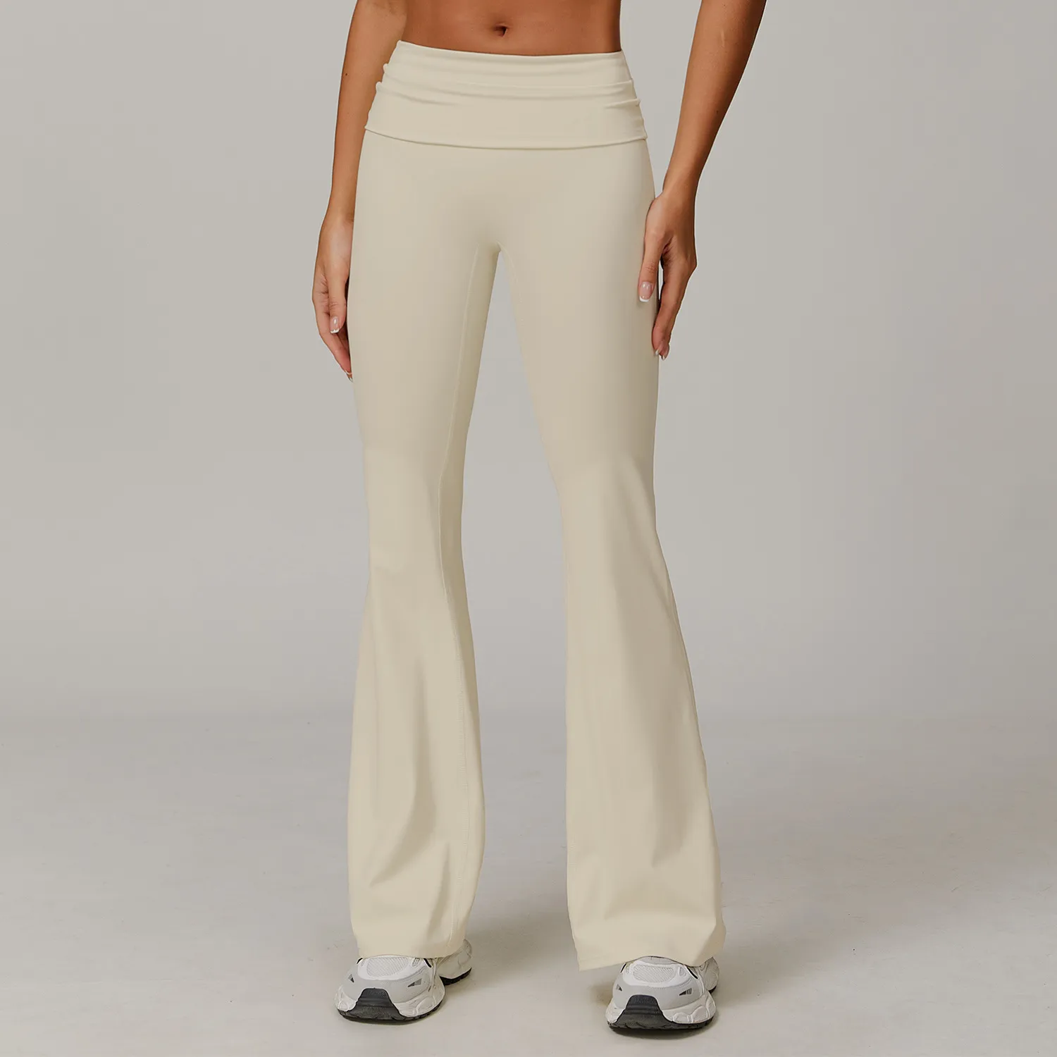 Recycled Folded Waist Yoga Flared Pants
