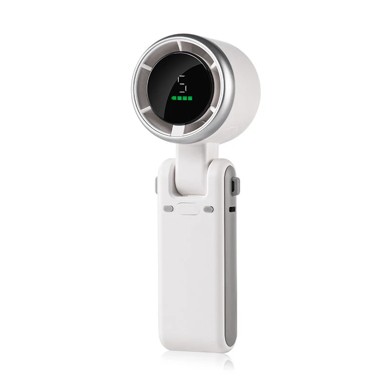 2025 New Portable Electric Fan: Foldable, High - Power, USB - Rechargeable, Wearable Neck Fan